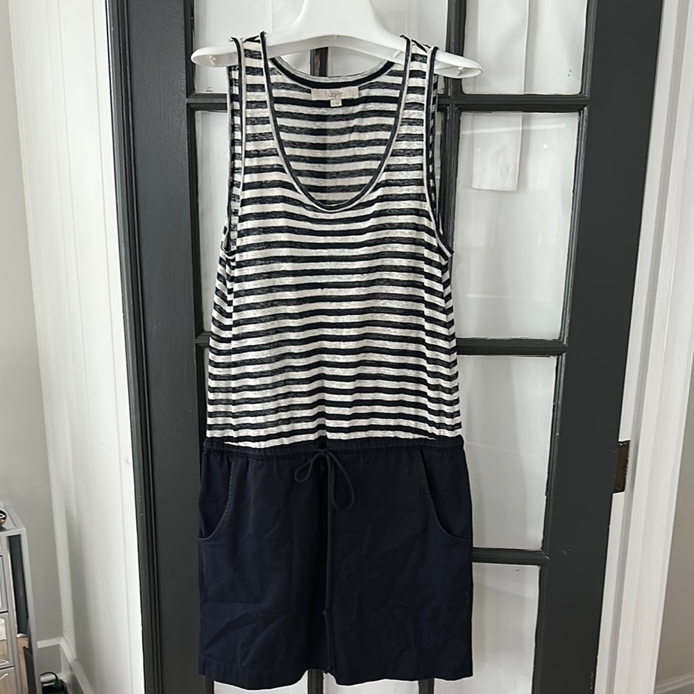 Loft linen cotton treat tank dress (S)